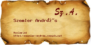 Szemler András névjegykártya